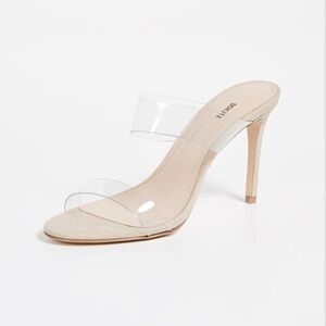 SCHUTZ Ariella Women's Clear Strap Heels - Beige
